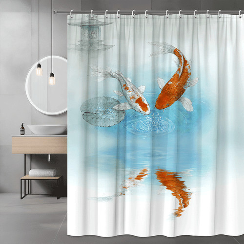 Koi fish shower curtain - fish,