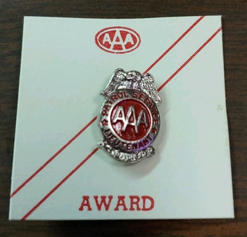 School safety red enamel badge - safety,