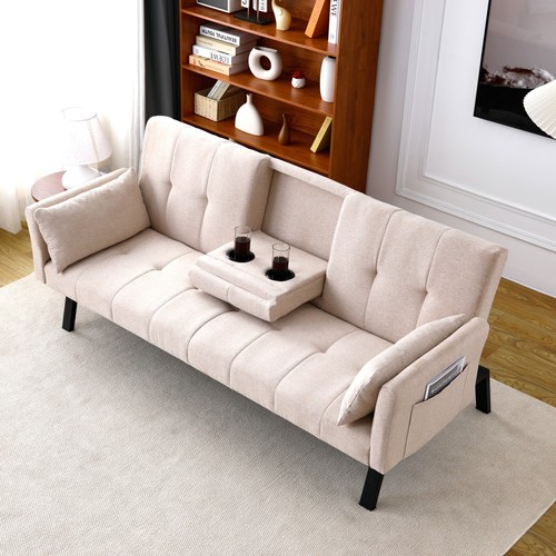 Modern linen futon - modern,