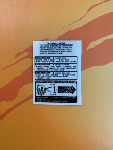 Honda big red tank warning - big,