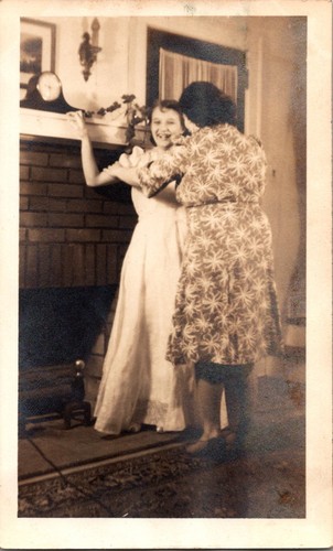 Vintage photo two women - vintage,