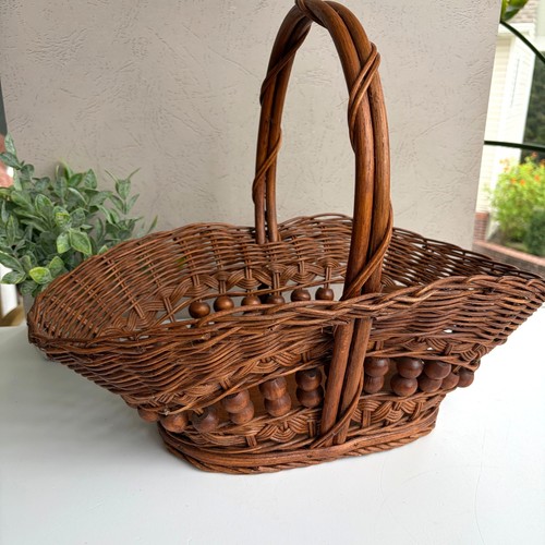 Vintage wicker basket - vintage,