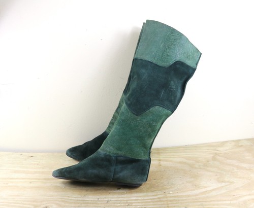 Wild pair boots green - boots, 7.5