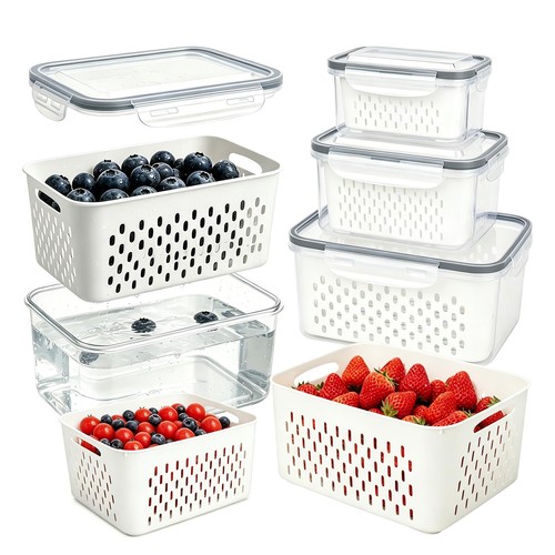 Fruit containers 3pcs with - fruit,