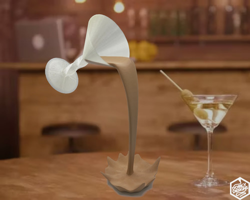 Floating spilling martini - floating,