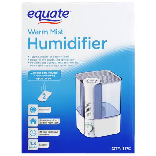 Equate warm mist humidifier - equate,