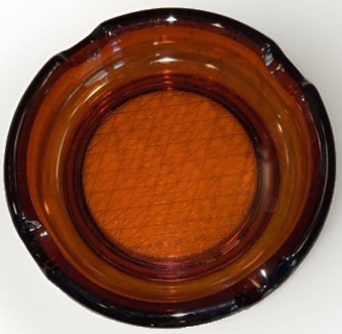 Vtg mcm amber - glass, cigar
