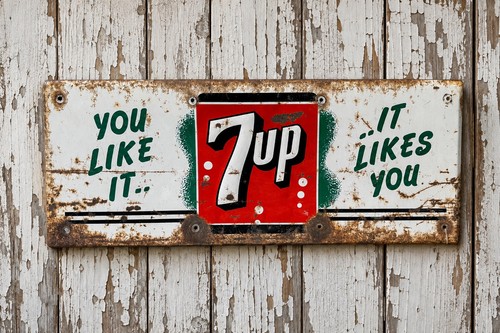 Vintage single sided tin - single,