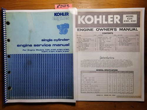 Kohler k241 k301 k321 - kohler, engine