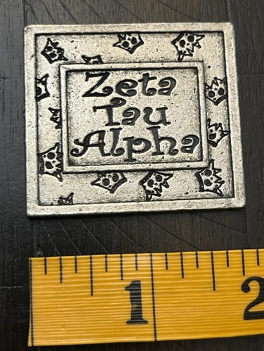 Zeta tau alpha pewter square - pewter,