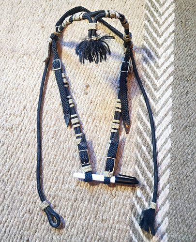 Black tan rope knotted style - rope,