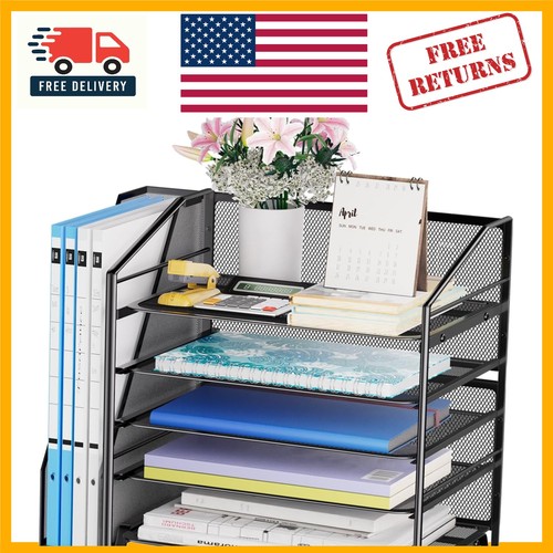 Compact tier desk organizer - 5-tier,
