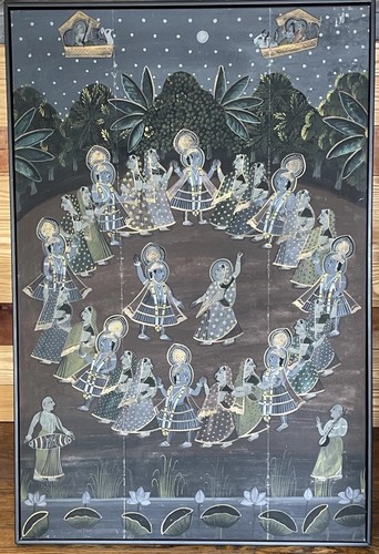 Large hand painted - large, indian