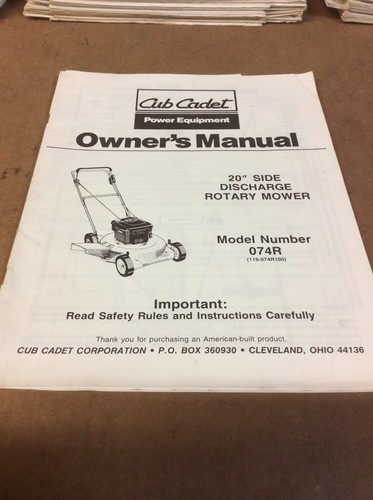 Cub cadet mtd rotary - 20",
