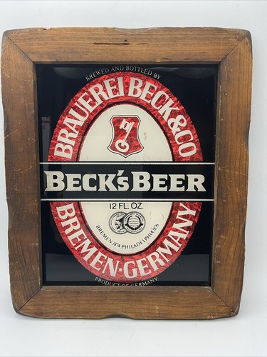 Beck beer advertising wood - beck’s,