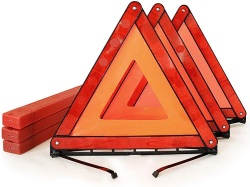 Foldable warning triangles - warning,