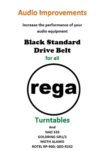 Rega drive belt - drive, planar