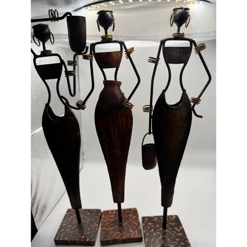 African tribal figures metal - tribal,