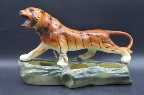 Vintage ceramic tiger desk - vintage,
