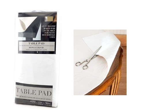 Felt back vinyl table - back, 52"