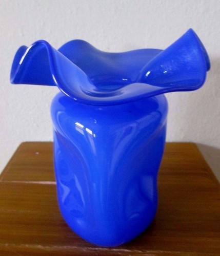 Royal blue art - glass, vase