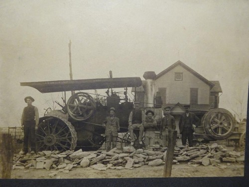 Early antique steam tractor - early,