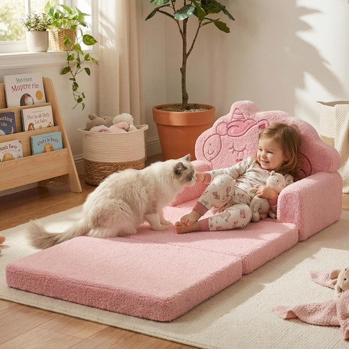 Kids couch 1 fold out - couch,,