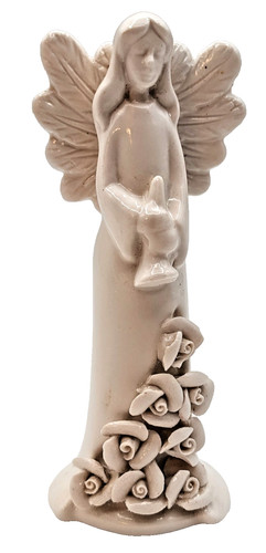 White porcelain ceramic angel - porcelain,