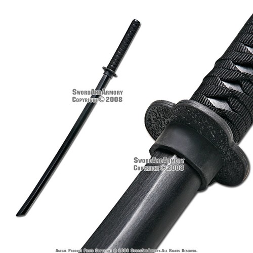 Single black datio bokken - single, 39"