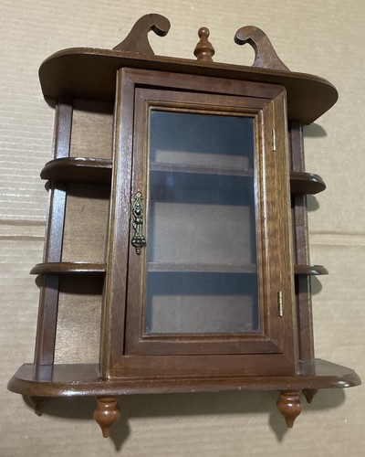 Vintage wood wall curio - vintage,