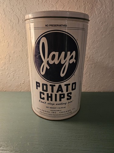 Vintage jays potato chip tin - potato,