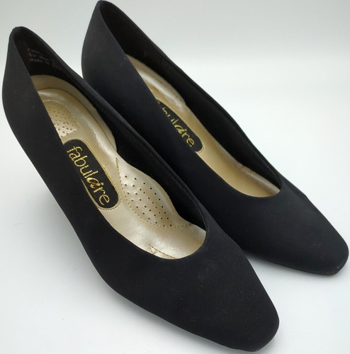 Fabulaire black satin pumps - fabulaire,