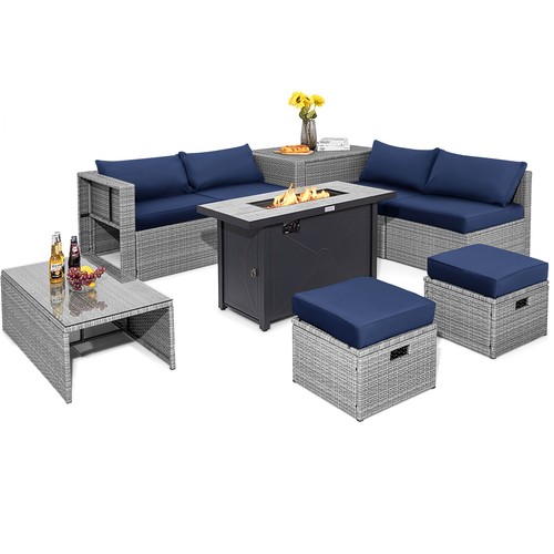 Pcs patio rattan - 9,
