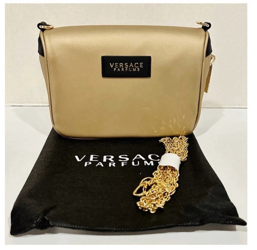 New versace gold pouch - new,