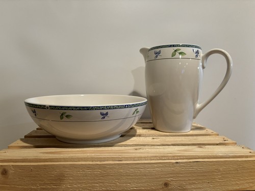 Enesco country gate pitcher - country,