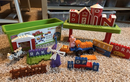 Pbs mega bloks word world - word, barn