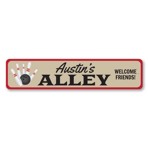 Bowling alley sign - bowling,
