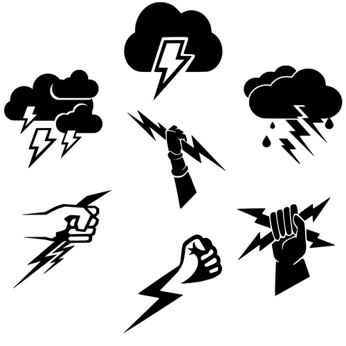 Lightning bolt vinyl decal - lightning,