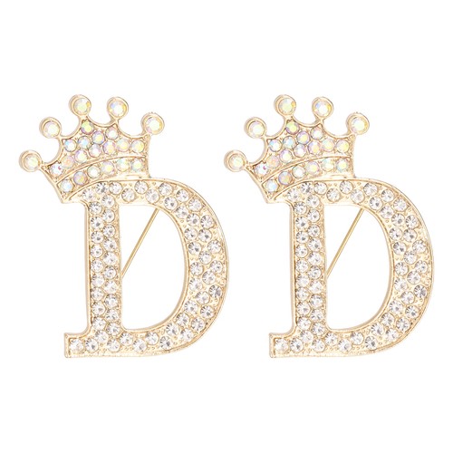 Letter brooch pins 2pcs - pins,