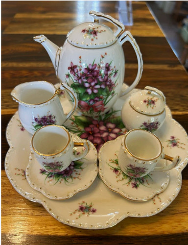 Mini porcelain floral tea - floral,