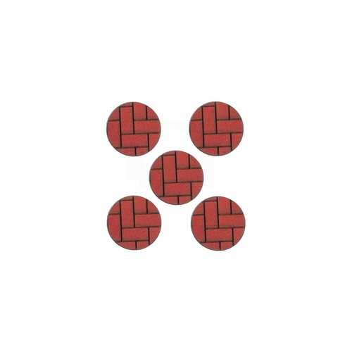 Red brick stepping stones - red,