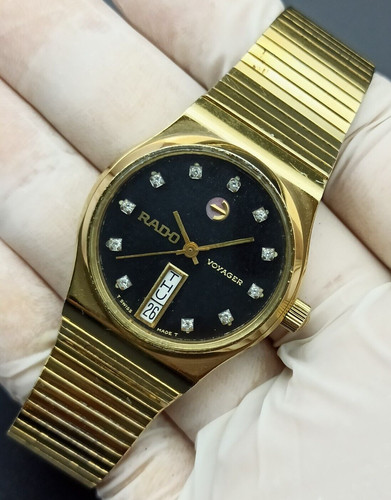 Rado voyager black round watch - voyager,