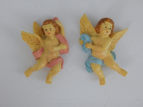 Lot cherubs pink blue - of,