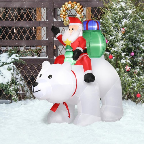 6ft christmas inflatable santa - 6ft,