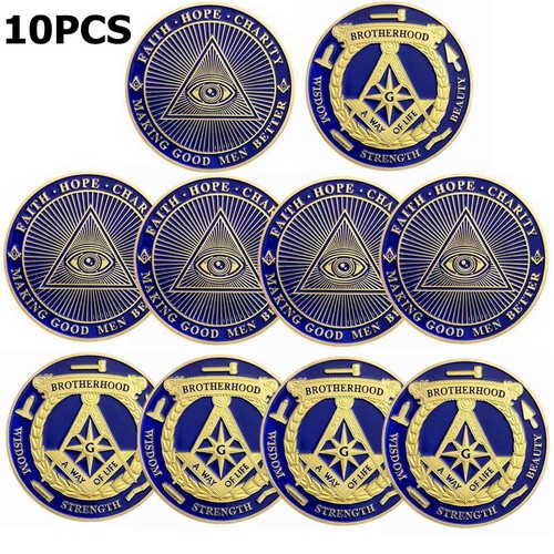 10pcs masonic challenge coin - 10pcs,