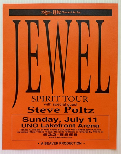 Jewel concert poster 1999 new - jewel,