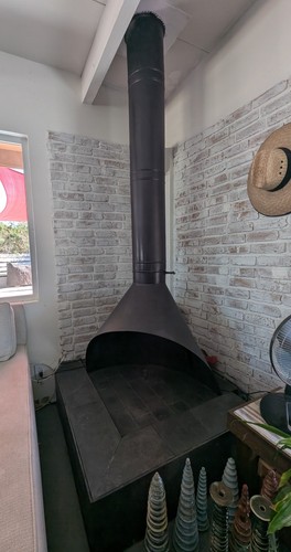 Mid century vintage fireplace - mid,