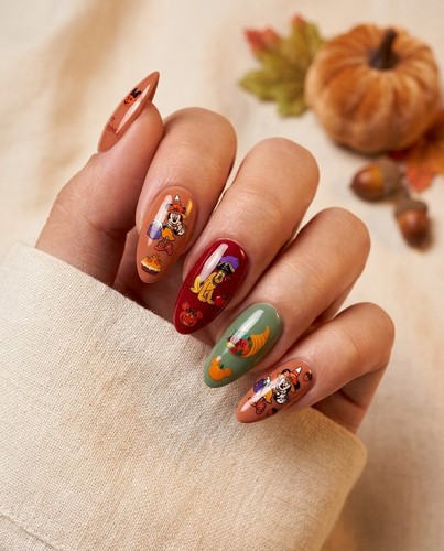 Thanksgiving nail stickers - 3d,