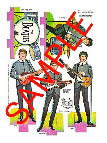 The beatles paper doll - doll, sheet
