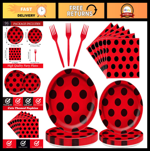 96pcs ladybug party supplies - party,